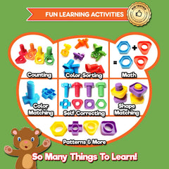 KIDS KORNER color and shape sorting supports early math and recognition