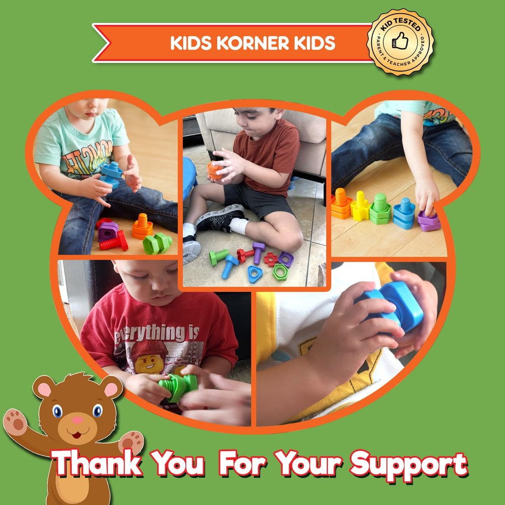 KIDS KORNER travel-friendly set stays organized for on-the-go activities