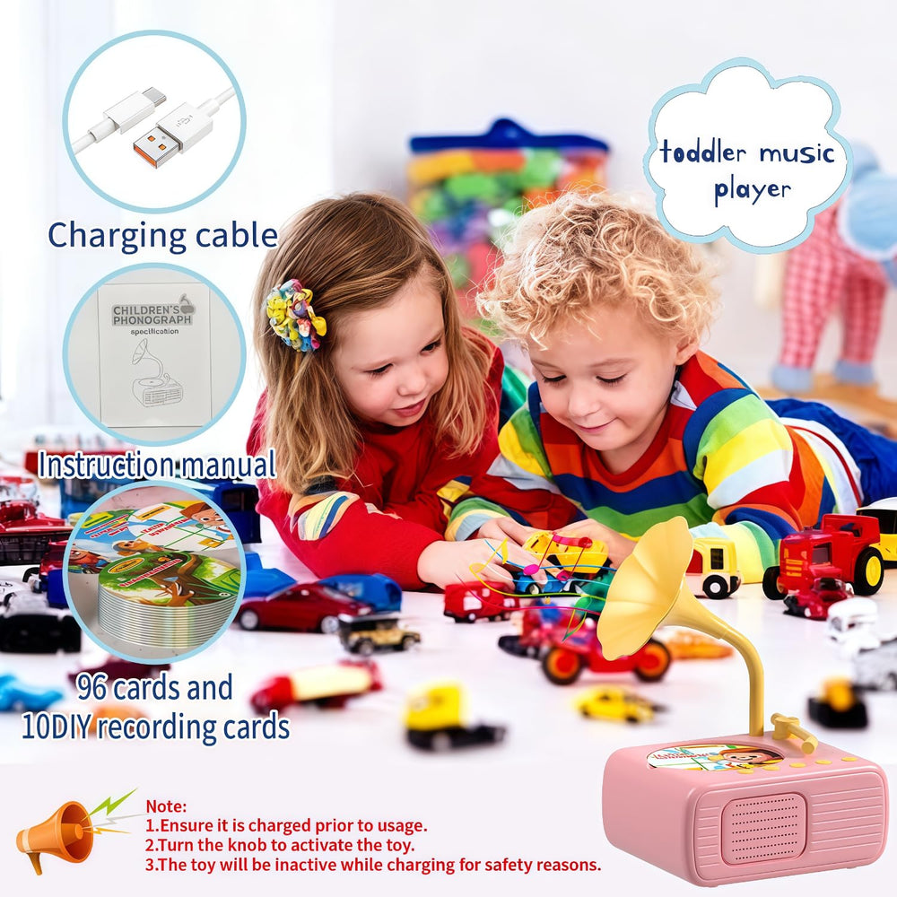 Kids Phonograph with Bluetooth 5.3 enables wireless streaming.