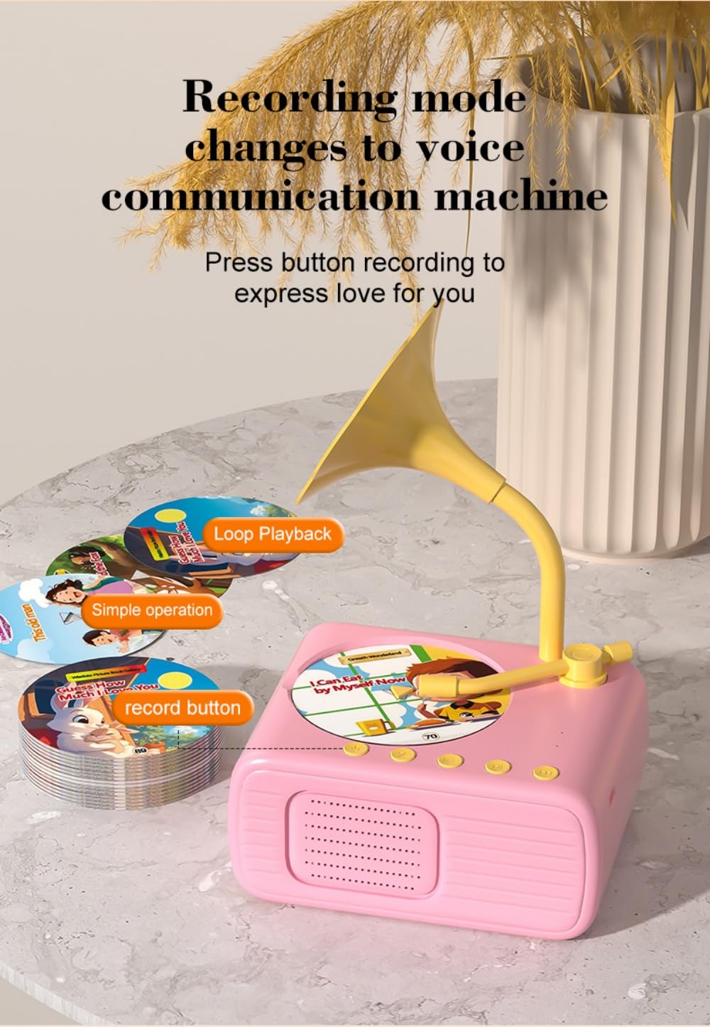 Kids Phonograph comes in a gift-ready box for gifting.