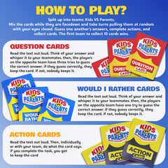 Kids VS Parents conversation prompts close-up for engaging family chats