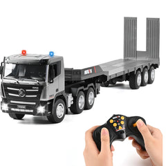 KidsFaves RC semi-truck with trailer for durable indoor-outdoor play