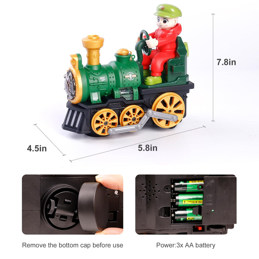 KidsMind electric train toy evening light show for kids