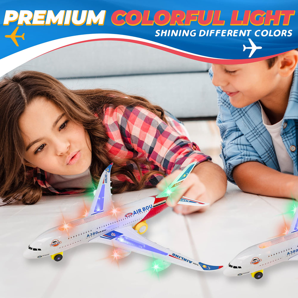 Kidsthrill Airplane Toy's bump-and-go action adds dynamic movement.