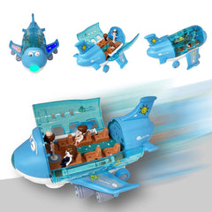 Kidsthrill airplane toy front view with bright lights for engaging playtime