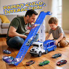 Kidstinct twelve alloy cars race on the track to spark imaginative play and dexterity