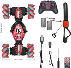 Kidstinct RC stunt car includes two rechargeable batteries for extended playtime