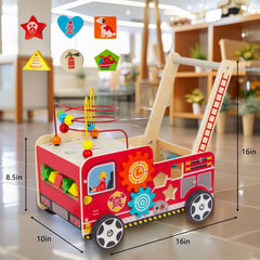 KIDS TOYLAND baby walker with shape sorting beads promotes hand-eye coordination.