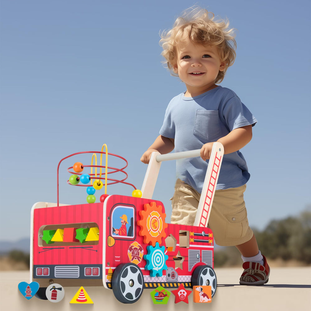 KIDS TOYLAND colorful walker supports first steps and imaginative play experiences.