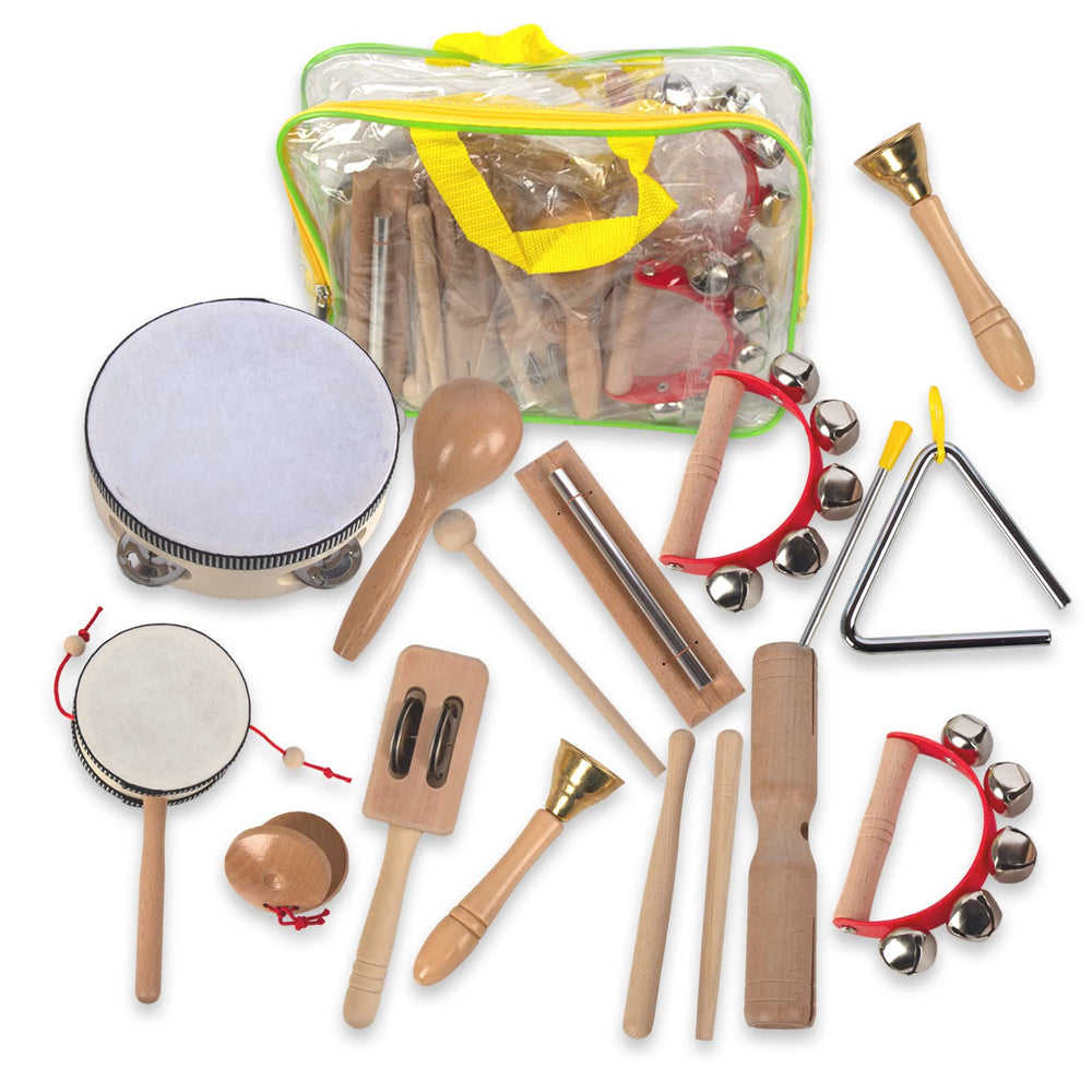 KIDS TOYLAND storage bag keeps instruments organized for travel.