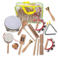 KIDS TOYLAND storage bag keeps instruments organized for travel.