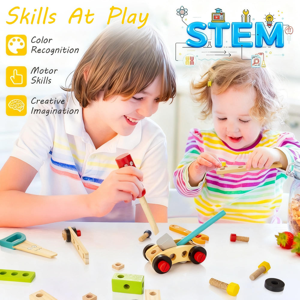KIDWILL wooden hammer for safe, hands-on pretend building.