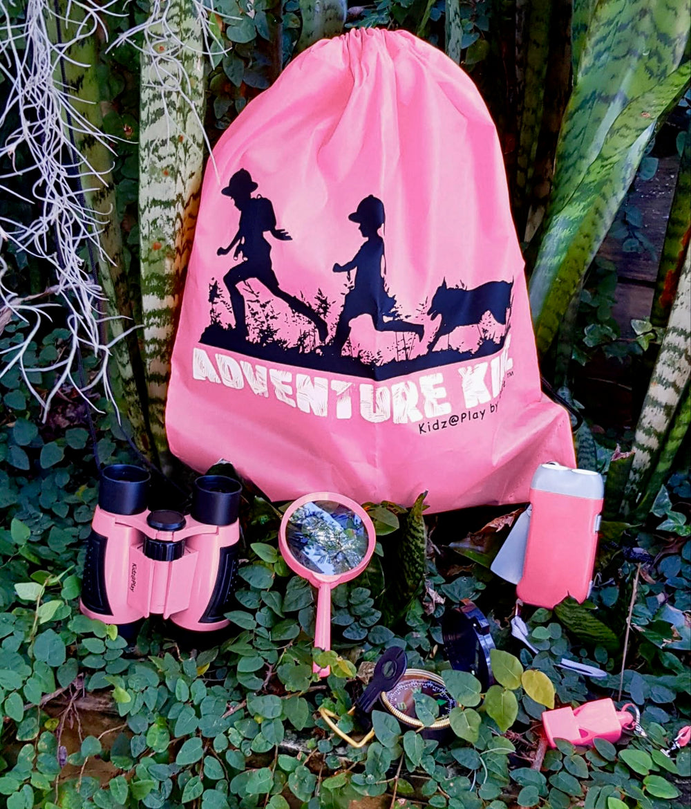 Kidz@Play Adventure Kidz Kit fox whistle for signaling and safety during hikes.
