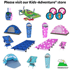 KidzAdventure versatile indoor outdoor sleeping bag for camping and sleepovers.