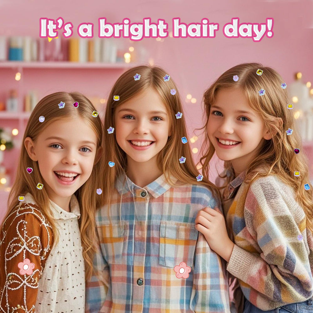 At-home sparkle and easy cleanup with kidzkube hair gems