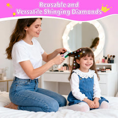 Kidzkube hair gem refill with 24 rhinestones ready for styling
