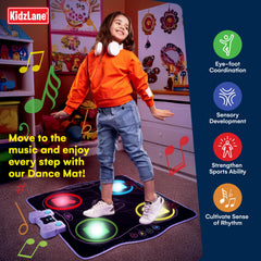 Kidzlane dance mat Bluetooth speaker enables personalized soundtracks during dance.