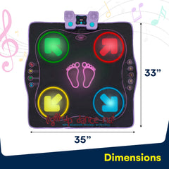 Kidzlane dance mat foldable design with durable surface withstands energetic routines.