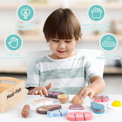 Kienvy mussel wooden play food for diverse pretend menus and sensory exploration.
