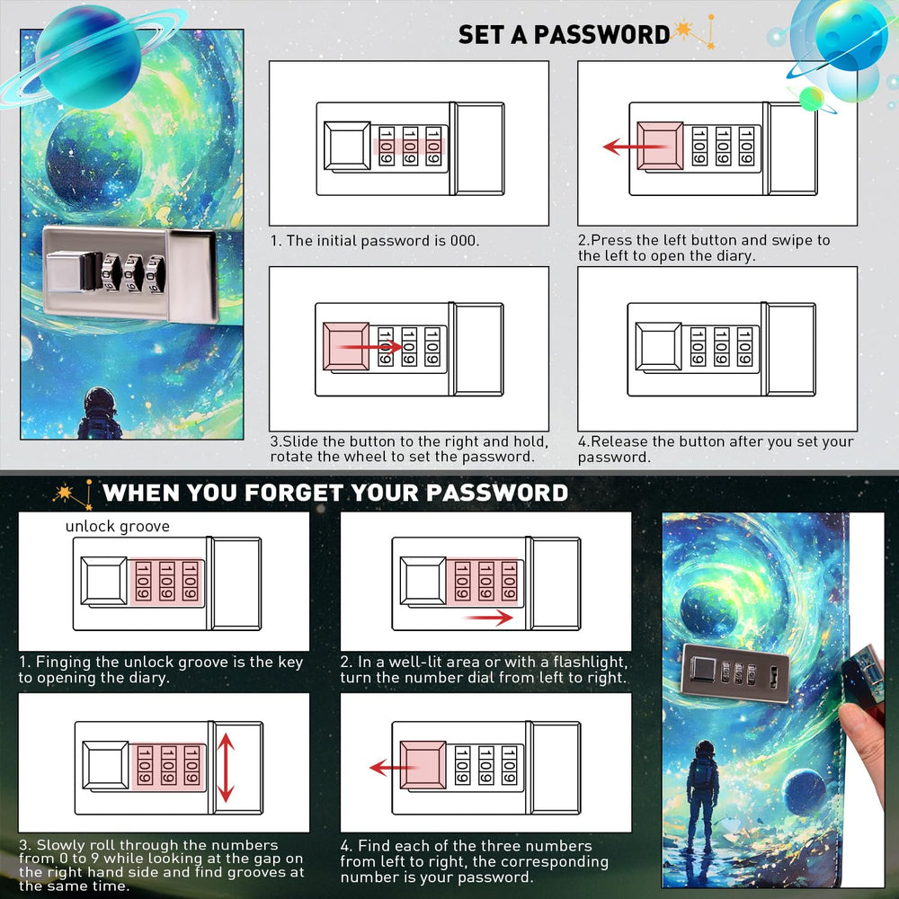 Kifredwo diary with pen-ready pages for quick notes