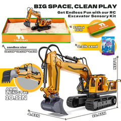 Kigwux excavator with lights and sounds for engaging indoor and outdoor play.