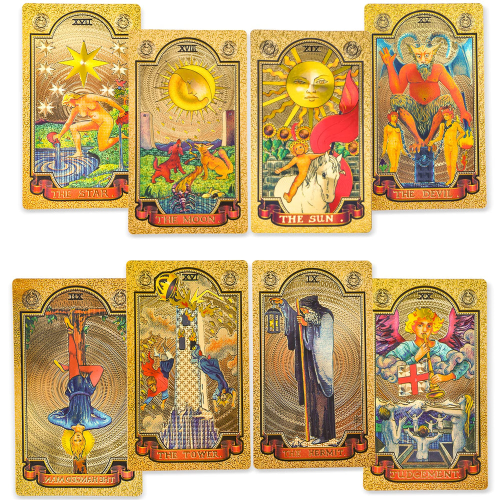KIINO 78 gold-foil tarot card front with luxurious design for focused readings