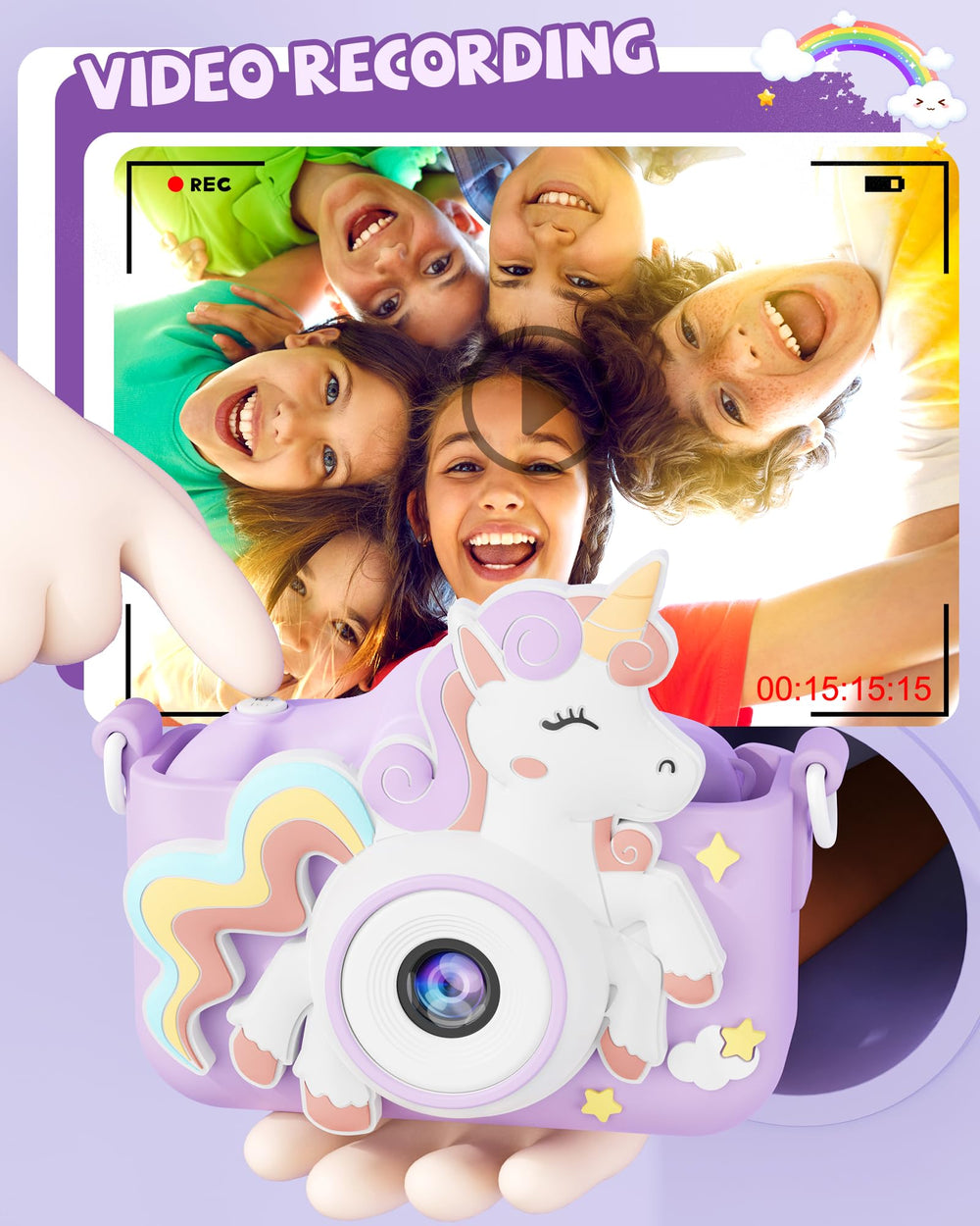 Kikapabi Kids Camera music, photo filters, and games engage kids.