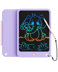 Kikapabi LCD Writing Tablet 10 Inch purple front view for on-the-go doodling
