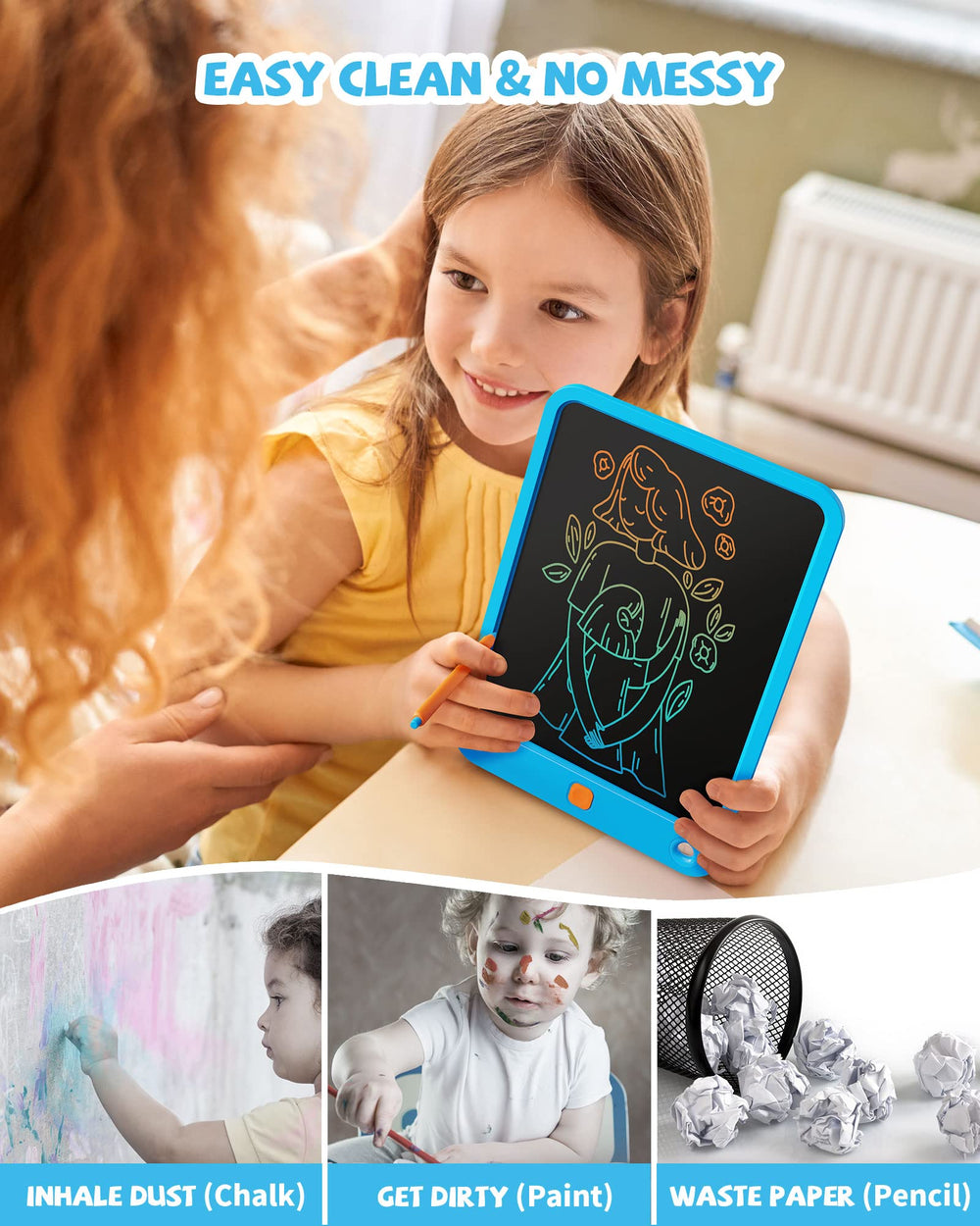 Kikapabi ultra-thin ten-inch tablet is portable for learning anywhere.