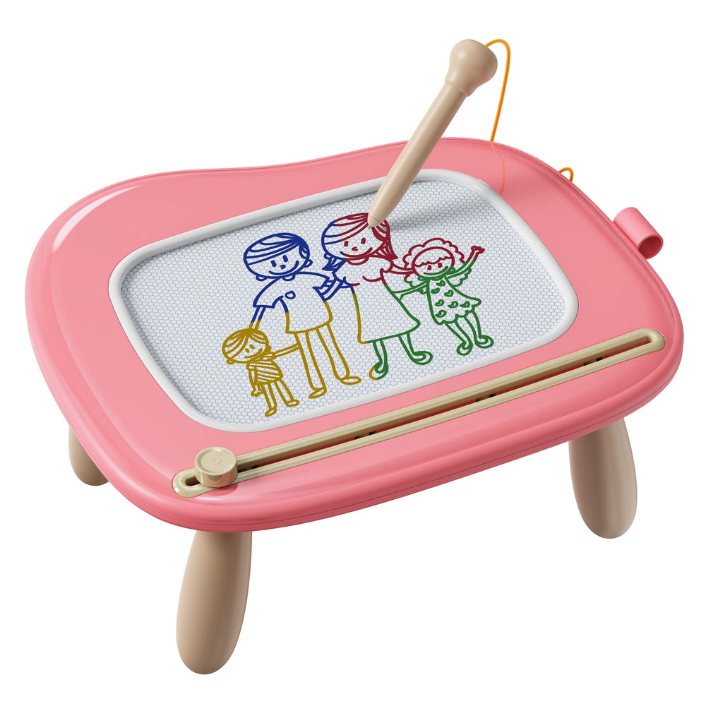 Kikapabi Magnetic Drawing Board with stable detachable legs for safe toddler play.