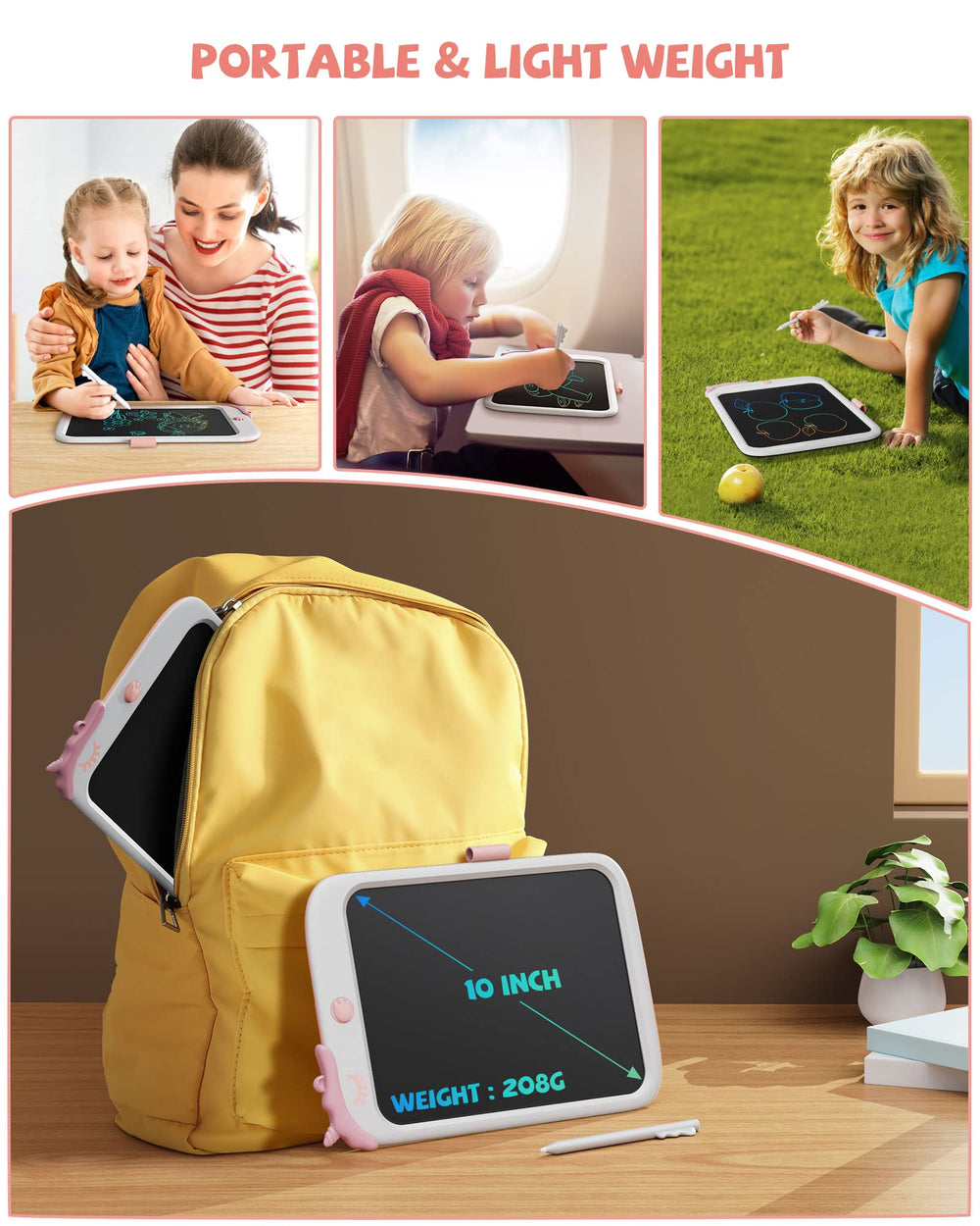 Kikapabi round-corner design enhances safety for little hands.