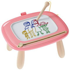 Kikapabi toddler magnetic drawing board with 8.7-inch drawing area for mess-free doodling