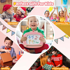 Kikidex magnetic drawing board offers mess-free, engaging playtime at home or car.