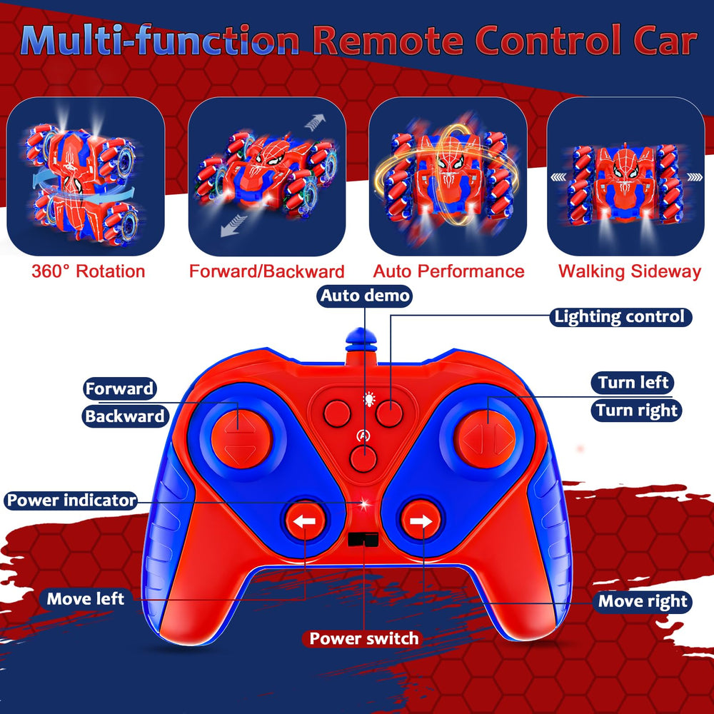 Kikikid Spider RC car performing drift action for dynamic stunts