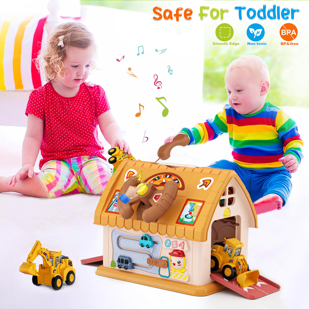 Kikikid steering wheel with car track sparks imaginative pretend play.