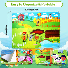 Kikiyaki large felt board 100x75 cm: spacious area for group play.