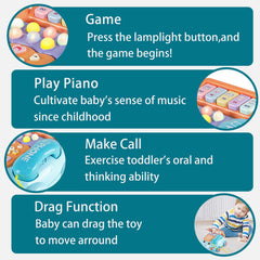 Kimery Blue Baby Toy Phone features bright color and engaging lights for playtime.