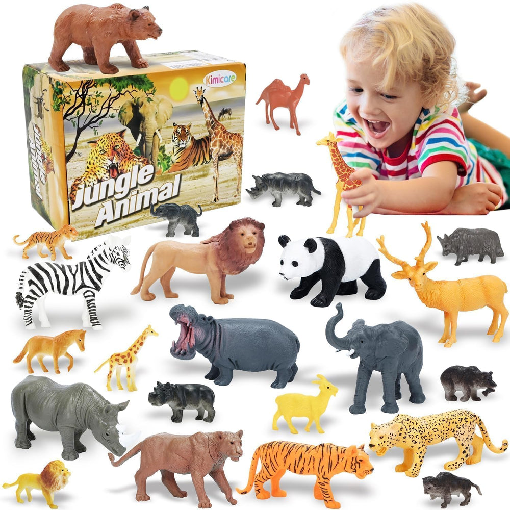 Kimicare safari elephant figure – durable wildlife toy for imaginative play.