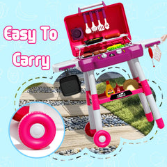 Kimicare grill playset two-tier station for cooking pretend meals