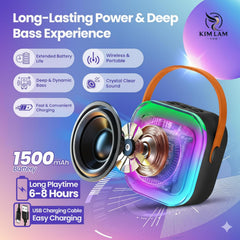KimLamPro Kids Karaoke Machine side view showing compact, portable design