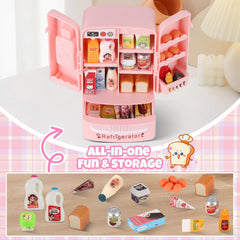 Kimo mini fridge ice-cream assembly activity promotes fine motor skills.