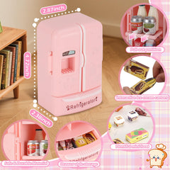Kimo mini fridge dairy set with milk and eggs supports kitchen pretend.