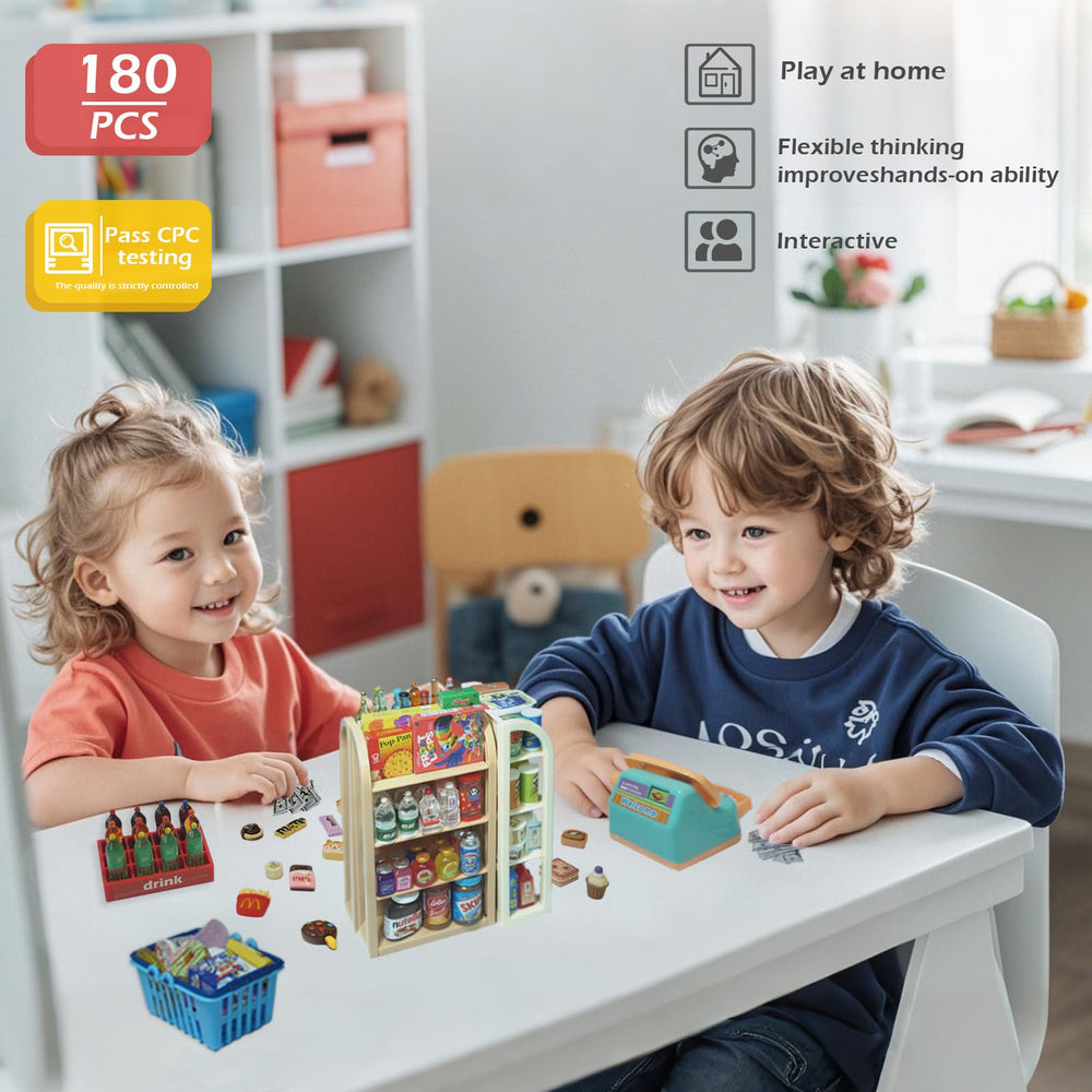 Kimo mini shopping cart playset shopping baskets enable easy pretend shopping.