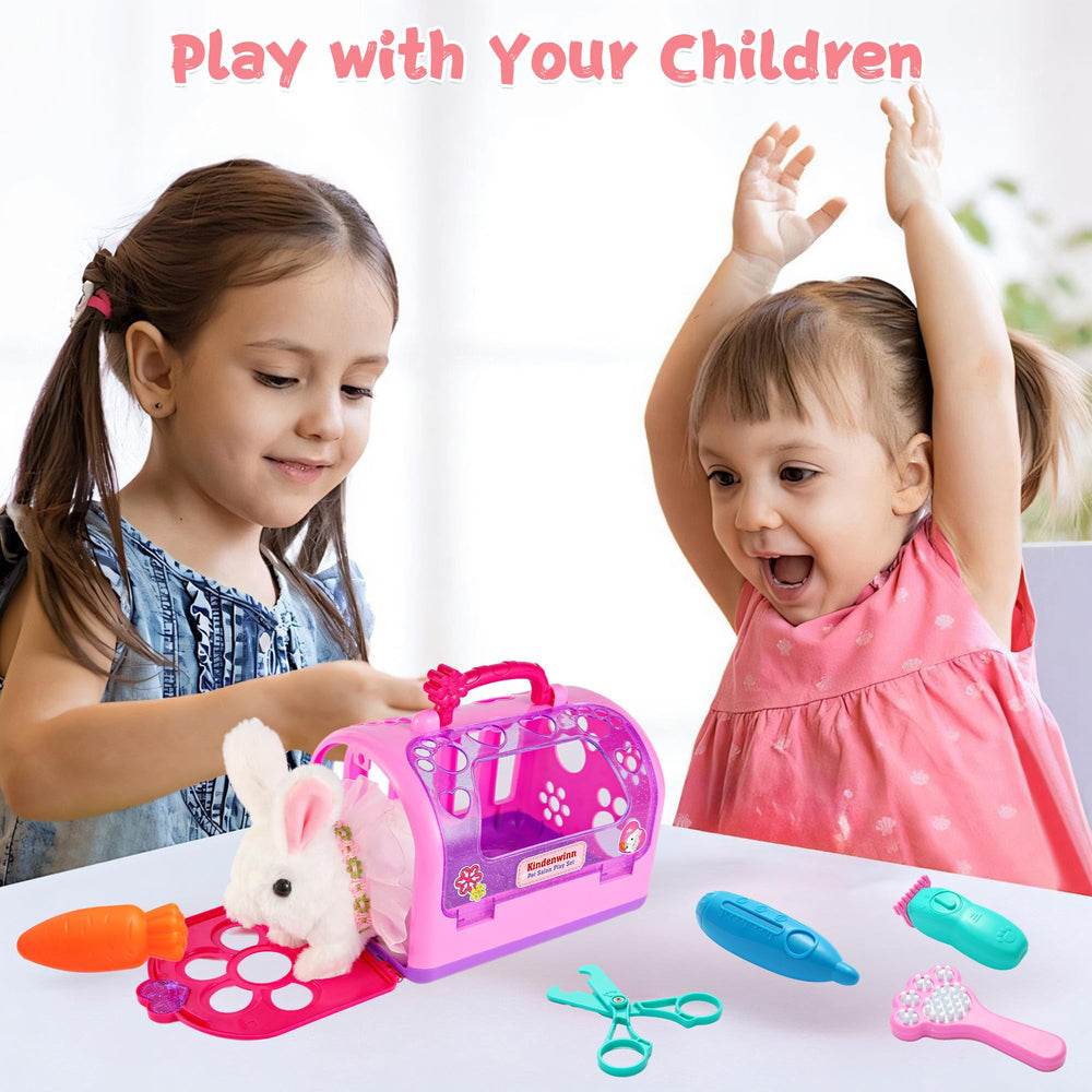 Kindenwinn rabbit cage and accessories support organized pretend care