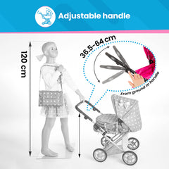 Kinderplay adjustable handle 14.37–25.20 inches for growing kids.