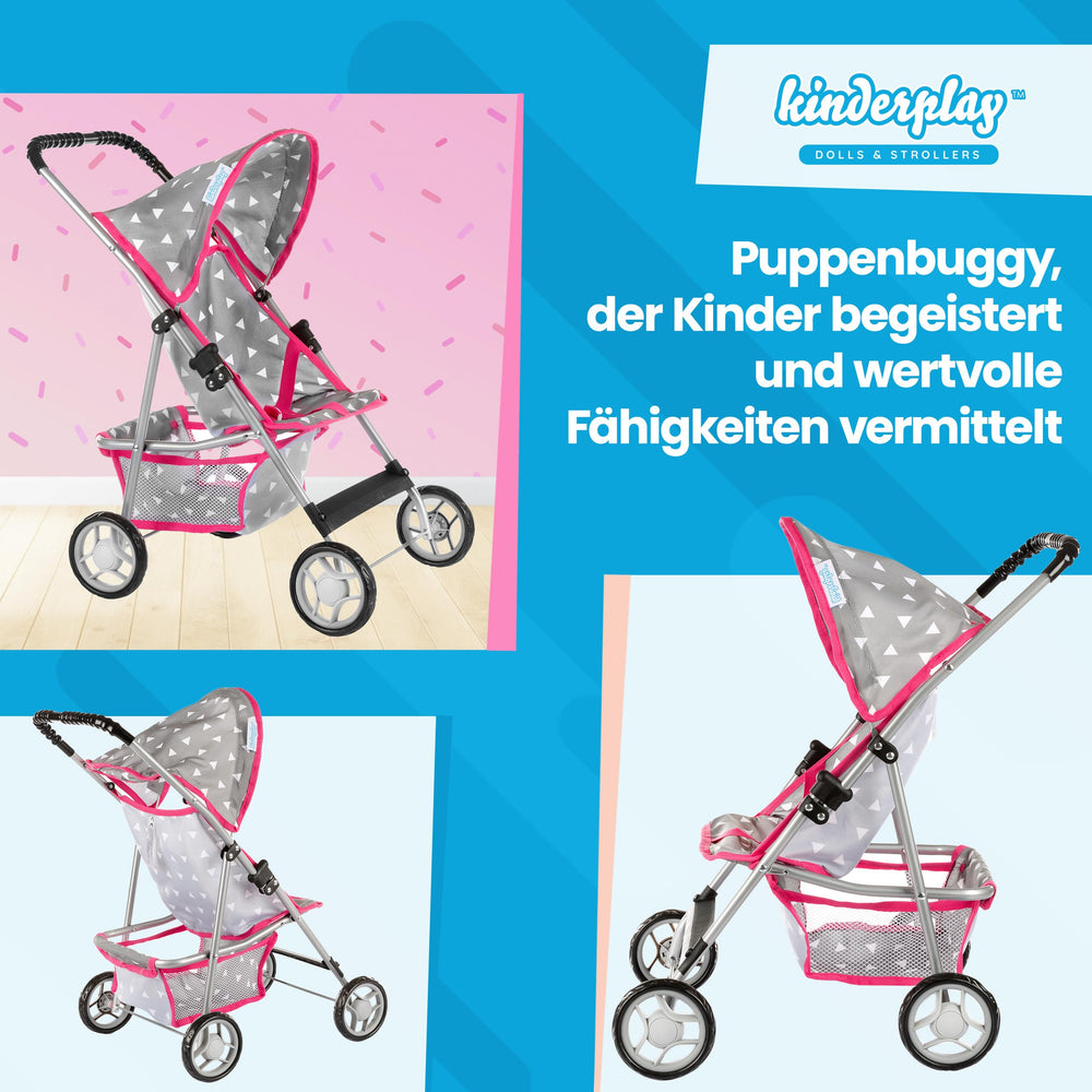 Kinderplay foam wheels protect floors while you push.