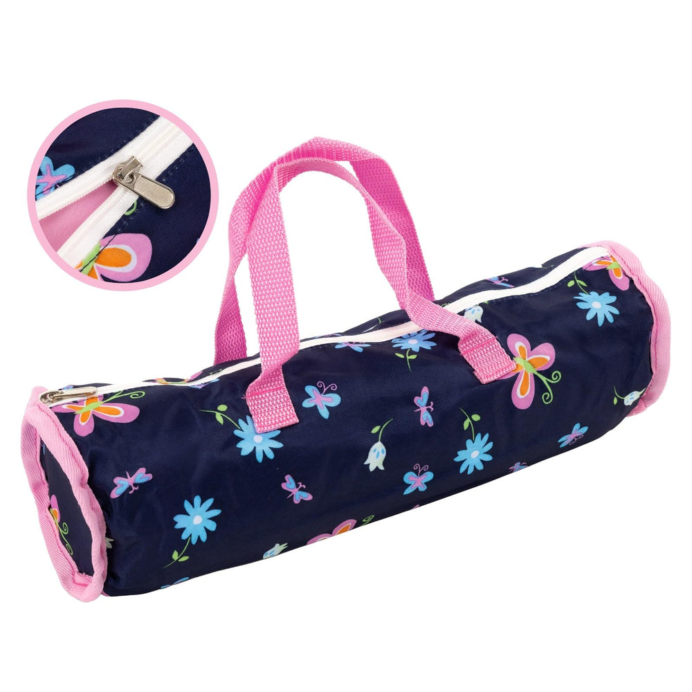 Kinderplay zippered carrying bag enables tidy storage and travel-friendly setup.