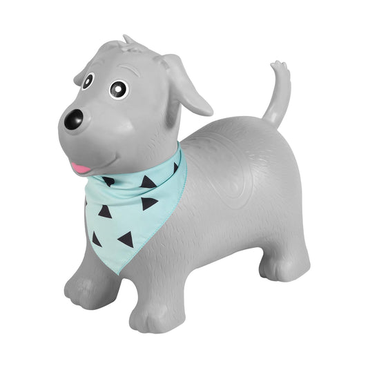 Kindsgut Bouncy Animal Hopper Dog front view showing bright colors for indoor play