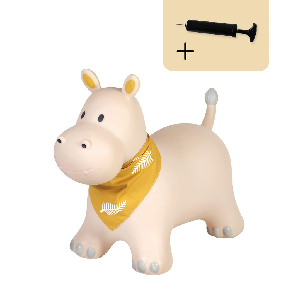 Kindsgut Bouncy Hippo outdoors use on grass or pavement.