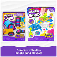 Close-up of sensory play with Kinetic Sand for calm, focused activity.